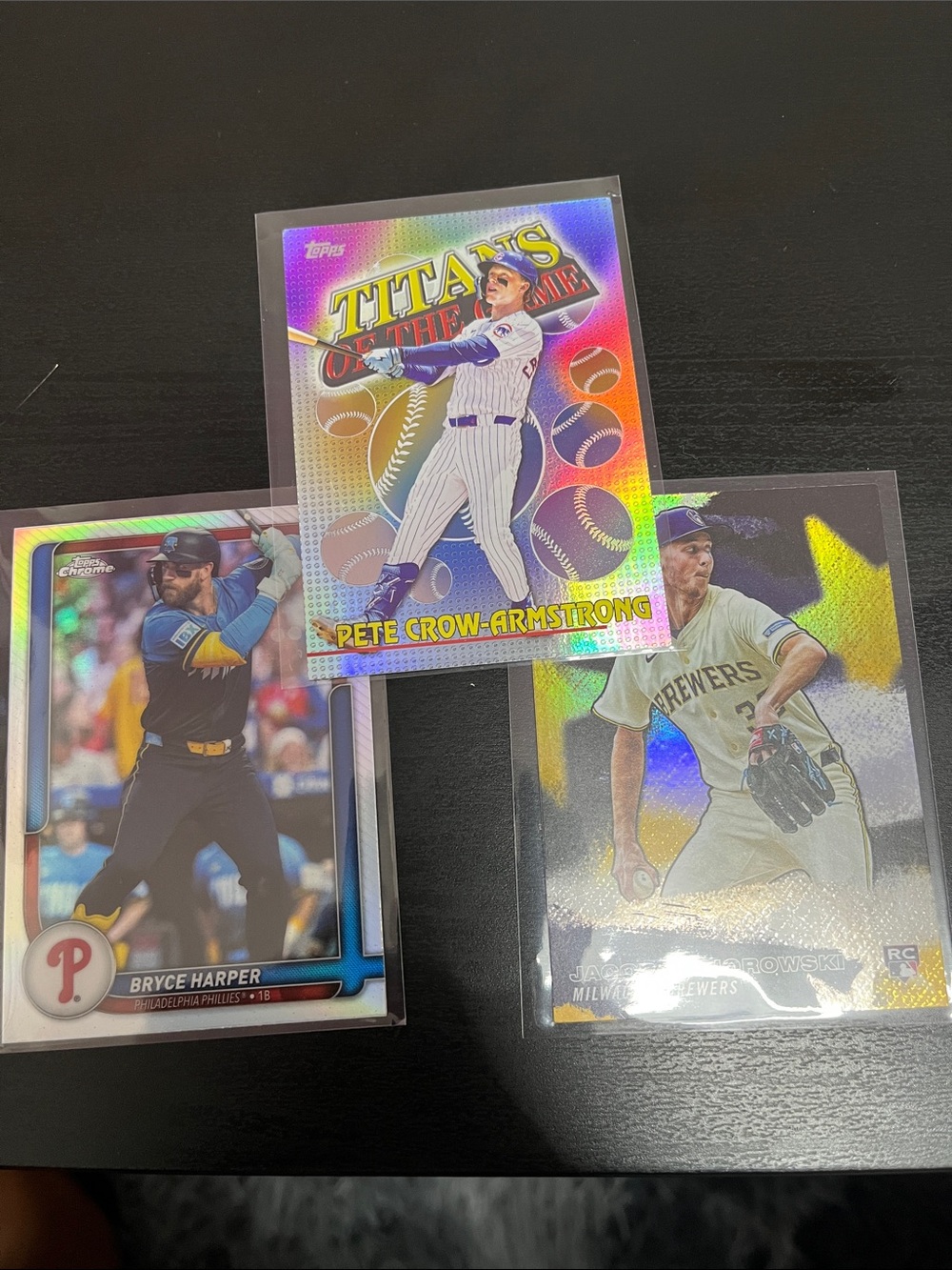 Topps Holographic Baseball Card Trio - Rainbow Foil